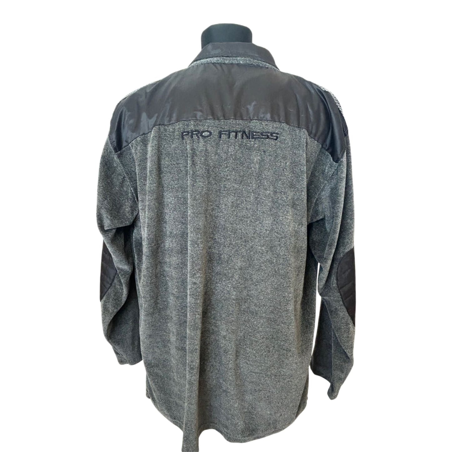 Pro Fitness Strickjacke Herren 2XL Grau Reißverschluss Baumwolle Sport