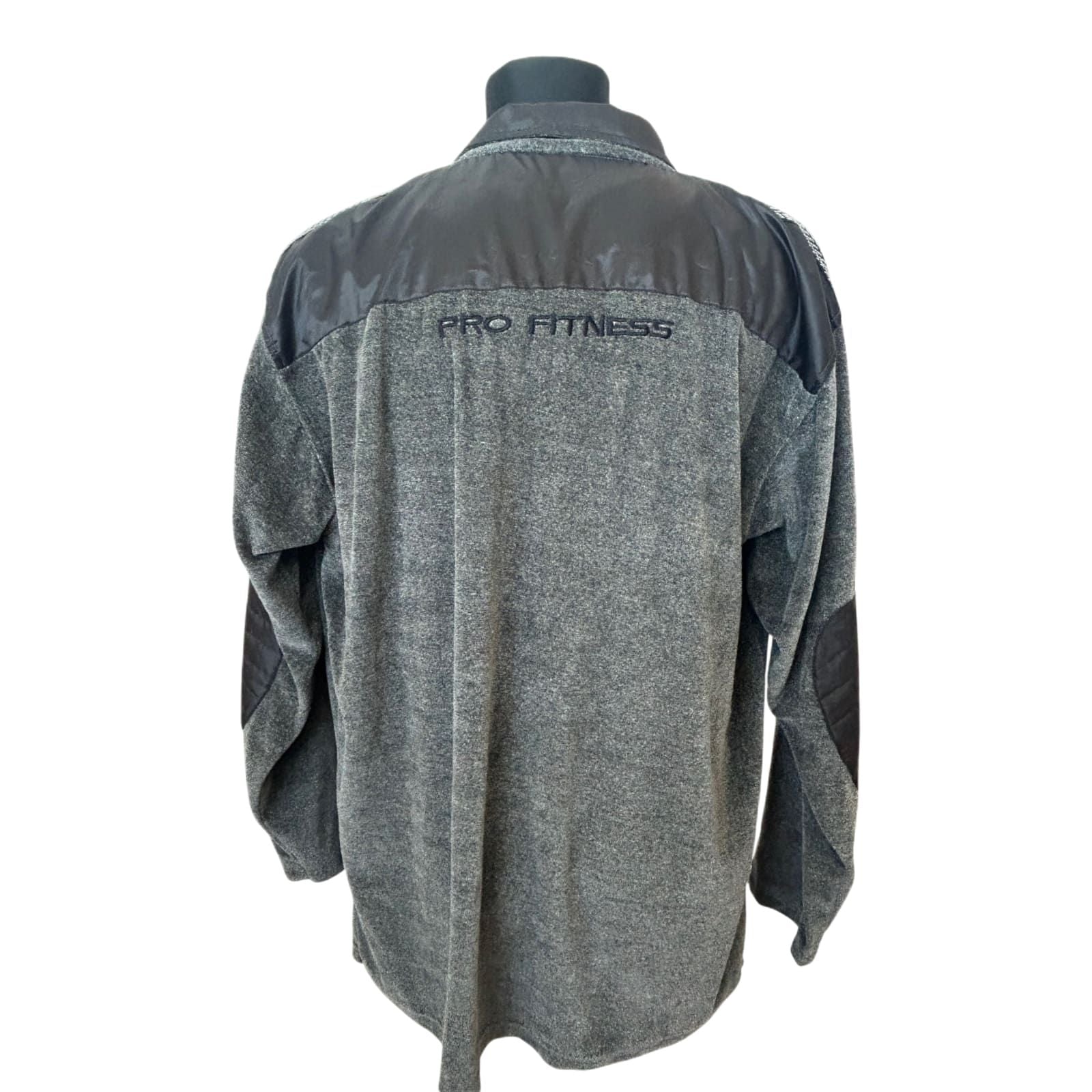 Pro Fitness Strickjacke Herren 2XL Grau Reißverschluss Baumwolle Sport