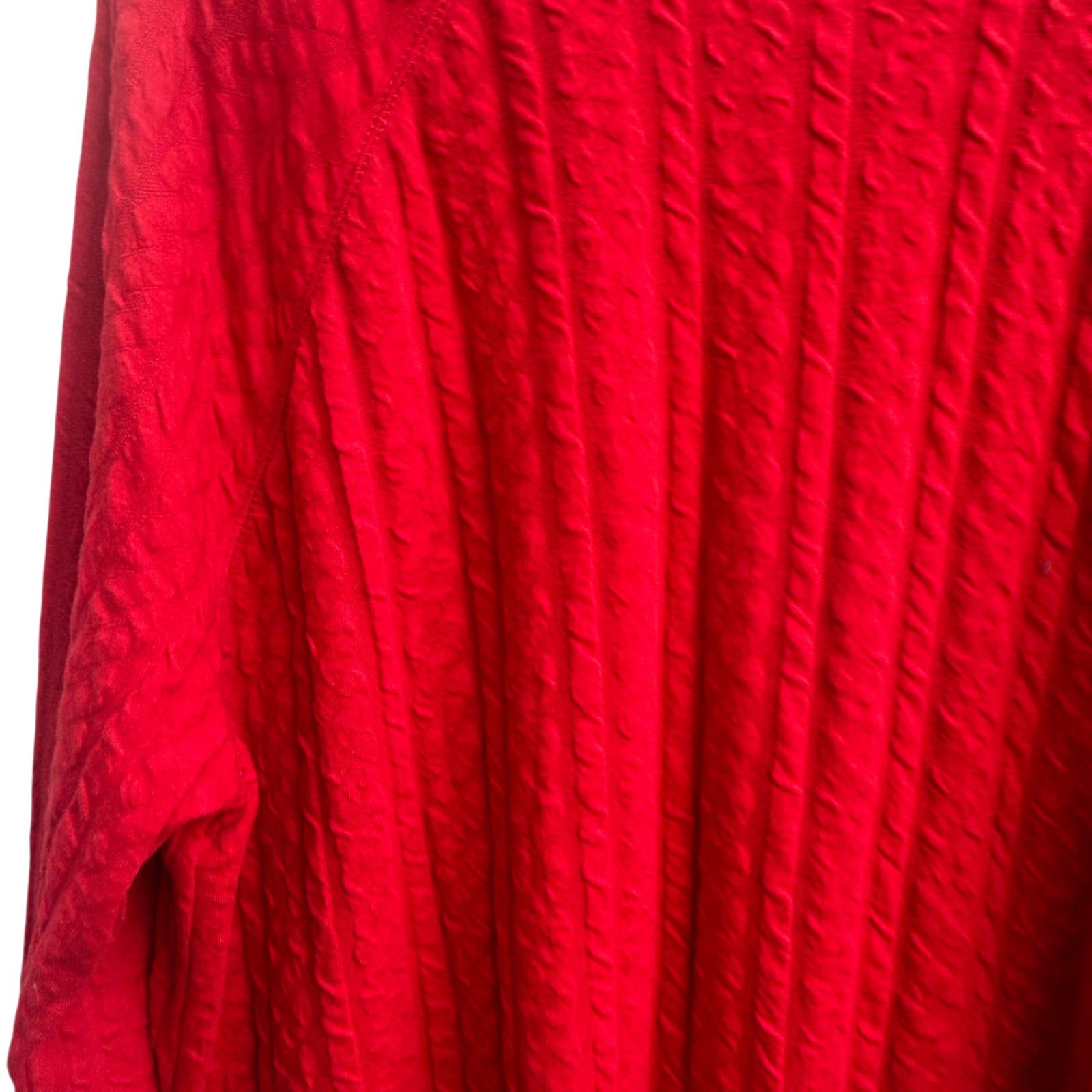 Strickjacke Damen Rot Cardigan Struktur Gr 40 Baumwolle Backstage Elegant
