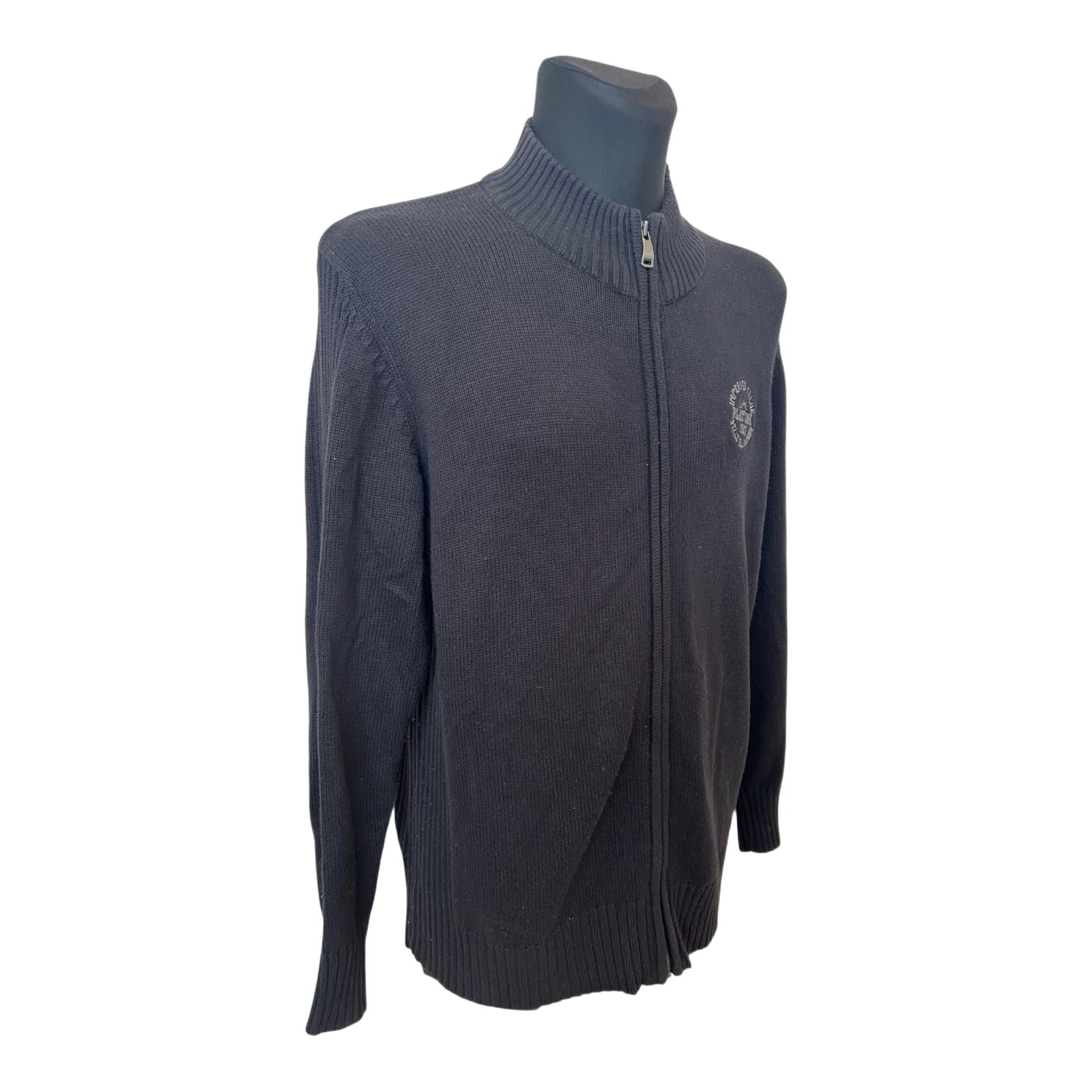 Luciano Strickjacke Herren XXL Dunkelblau Reißverschluss Baumwolle Casual