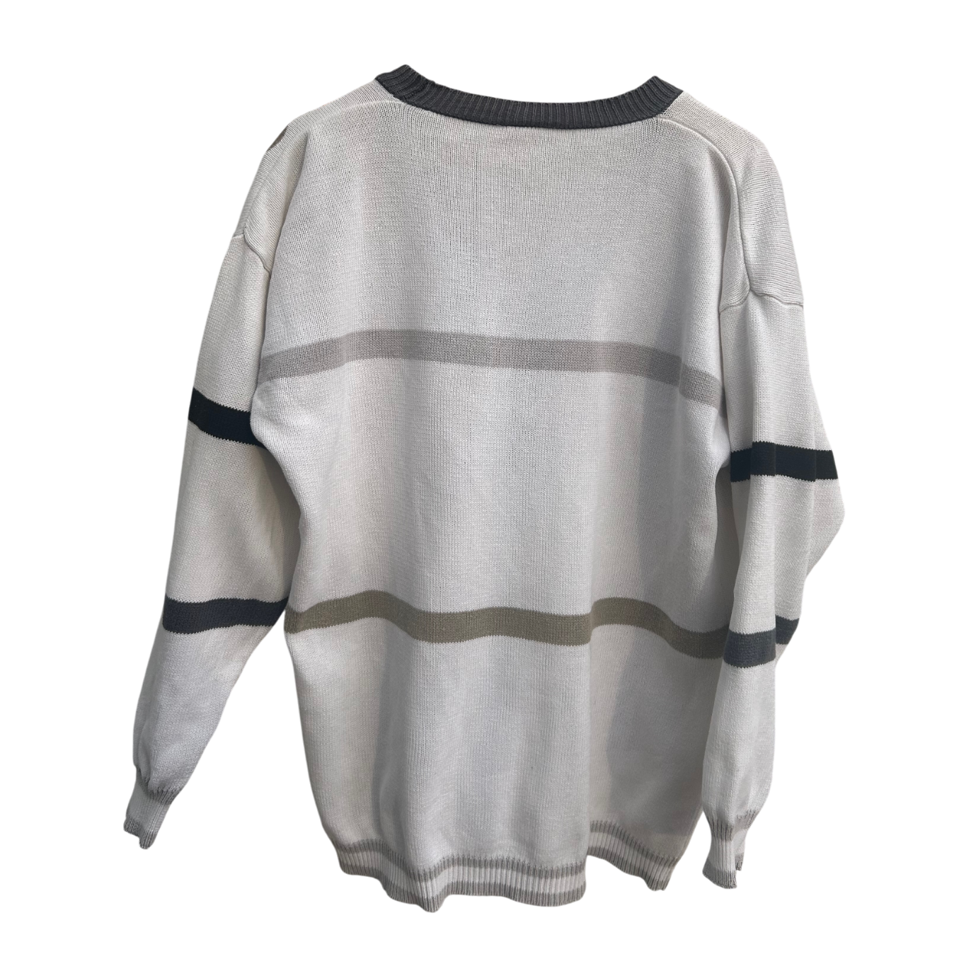 Vintage Herren Strickjacke Joy E Fun Gr M 100 Prozent Cotton Applikationen Retro