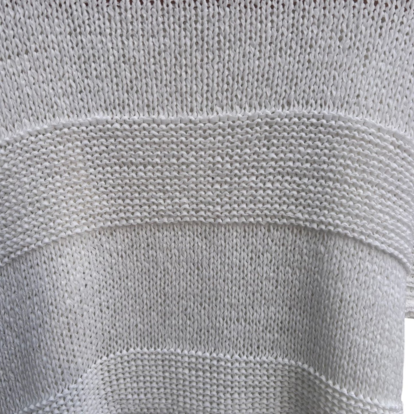 Bonita Weste Cardigan Damen Gr XL Weiß Kurzarm Strickjacke Lochmuster