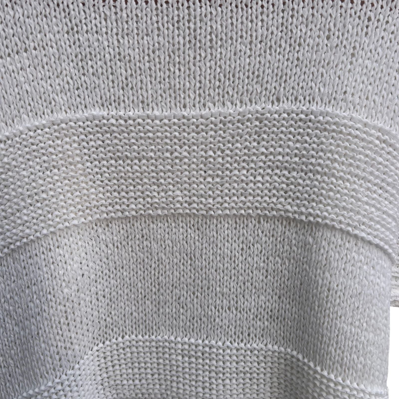 Bonita Weste Cardigan Damen Gr XL Weiß Kurzarm Strickjacke Lochmuster