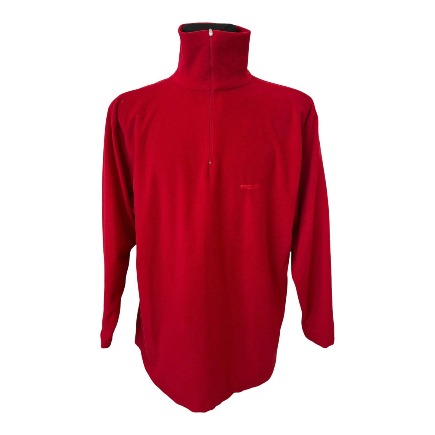 TCM Pullover Herren XL Rot Fleece Reißverschluss Stehkragen Casual Warm