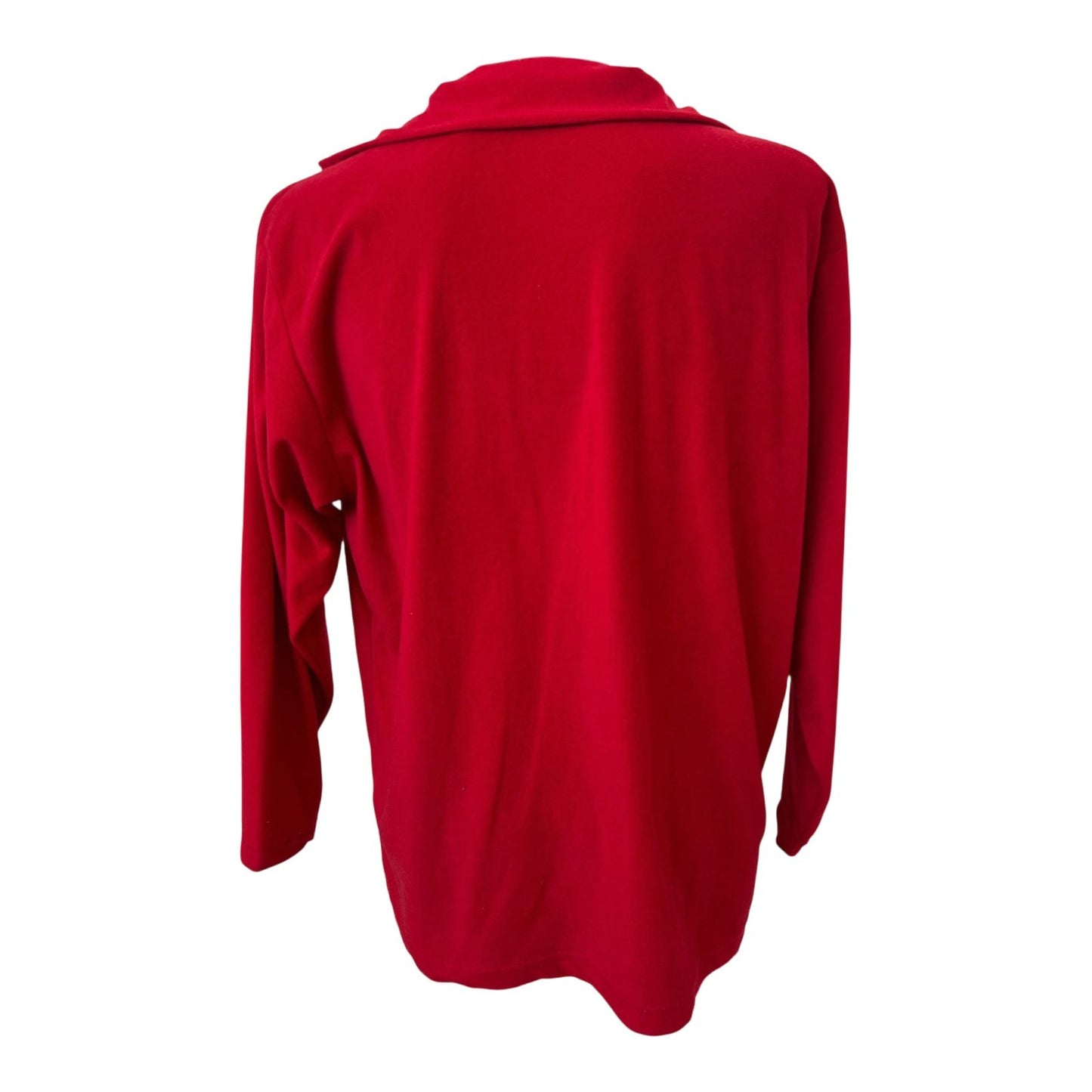 TCM Pullover Herren XL Rot Fleece Reißverschluss Stehkragen Casual Warm
