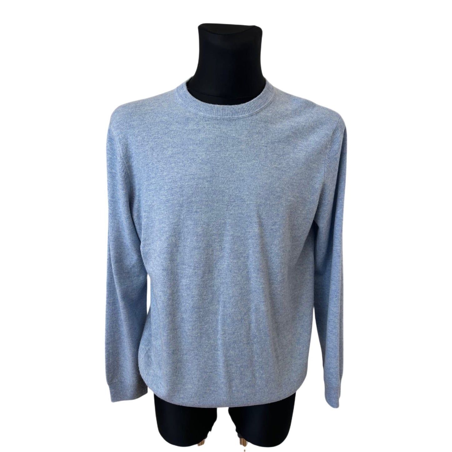 Charles Tyrwhitt Pullover Herren Gr L Hellblau Kaschmir Wolle Rundhals