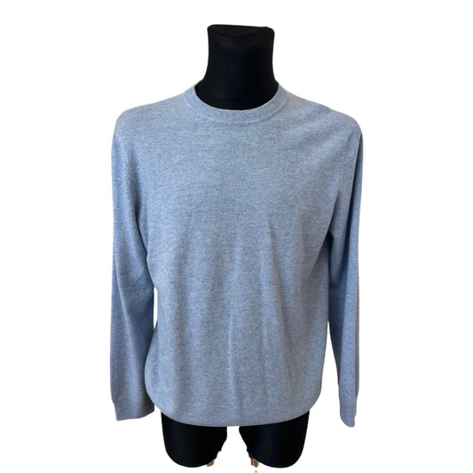 Charles Tyrwhitt Pullover Herren Gr L Hellblau Kaschmir Wolle Rundhals
