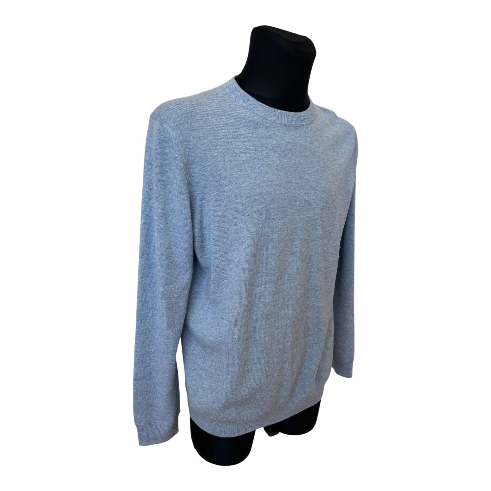 Charles Tyrwhitt Pullover Herren Gr L Hellblau Kaschmir Wolle Rundhals