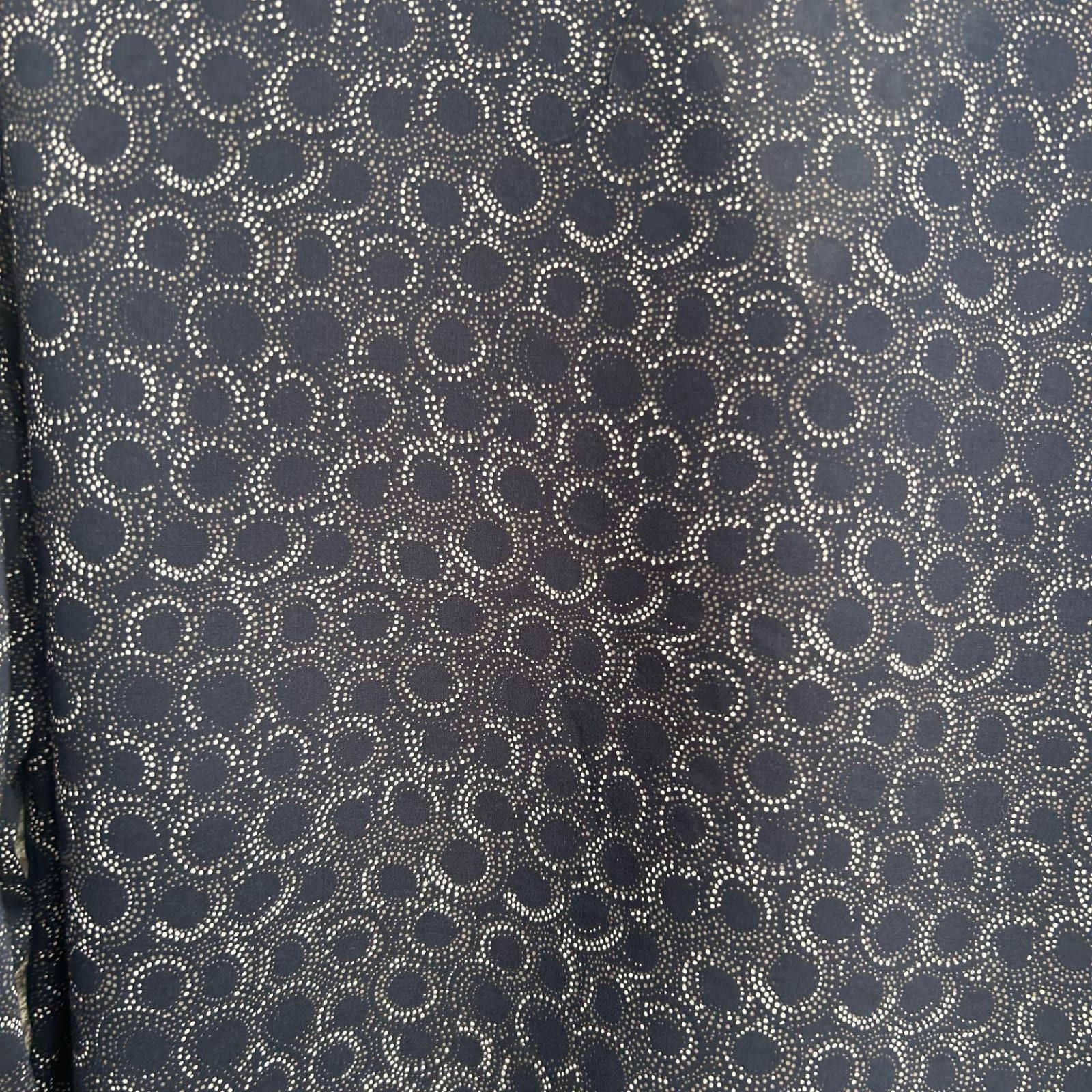 Gina Benotti Damen Bluse Dunkelblau Muster Langarm Gr L Viskose Leicht Modern