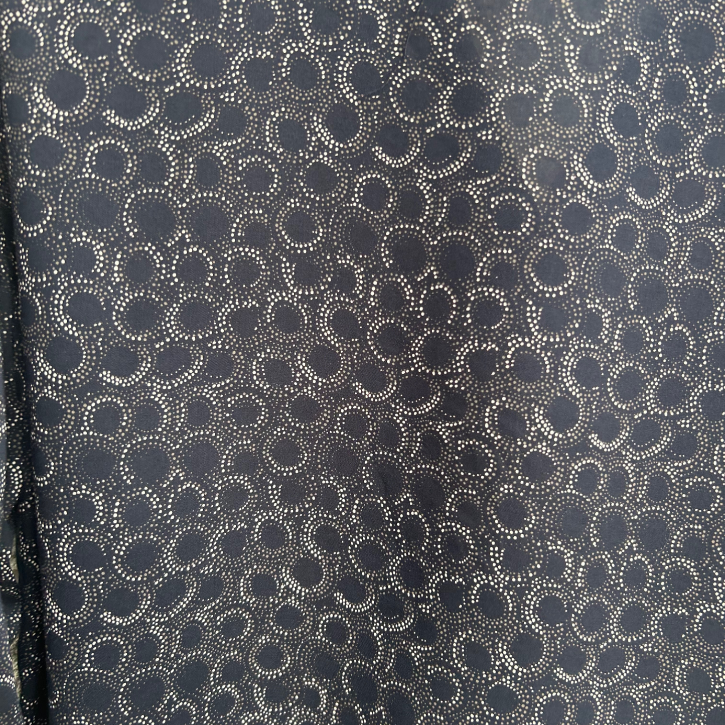 Gina Benotti Damen Bluse Dunkelblau Muster Langarm Gr L Viskose Leicht Modern