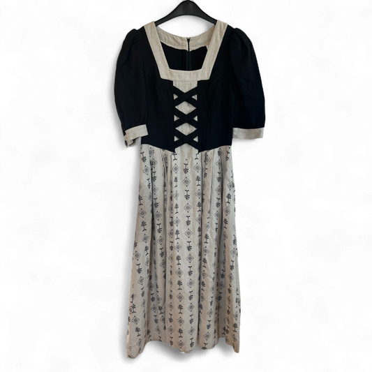 Meico Kleid Damen Dress Damenkleid Gr. 36 Leinen Landhaus Hochwertig Vintage Neu