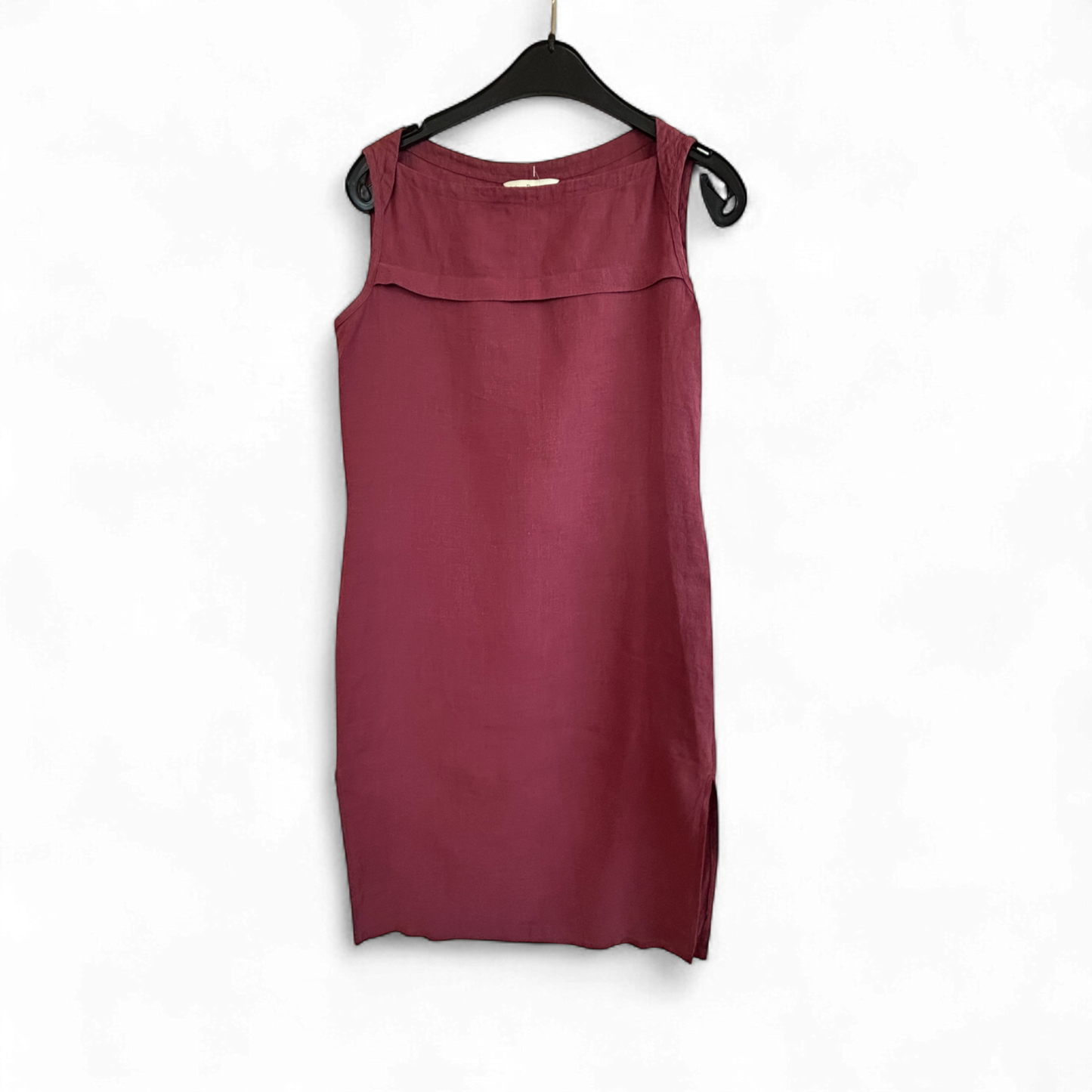 Department Kleid Damen Dress Damenkleid Gr. S Rot Leinen Sommer Pur Elegant Look