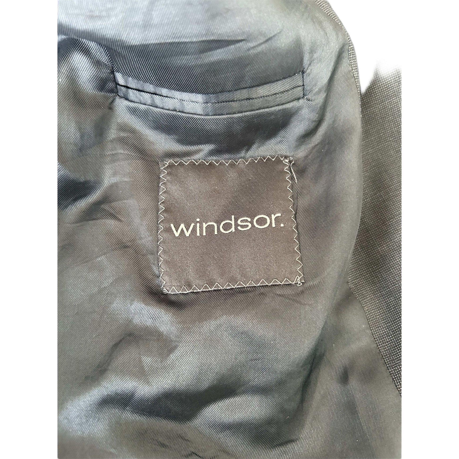 Windsor Sakko Herren Gr 50 Anthrazit Schurwolle Zegna Stoff Elegant Klassisch