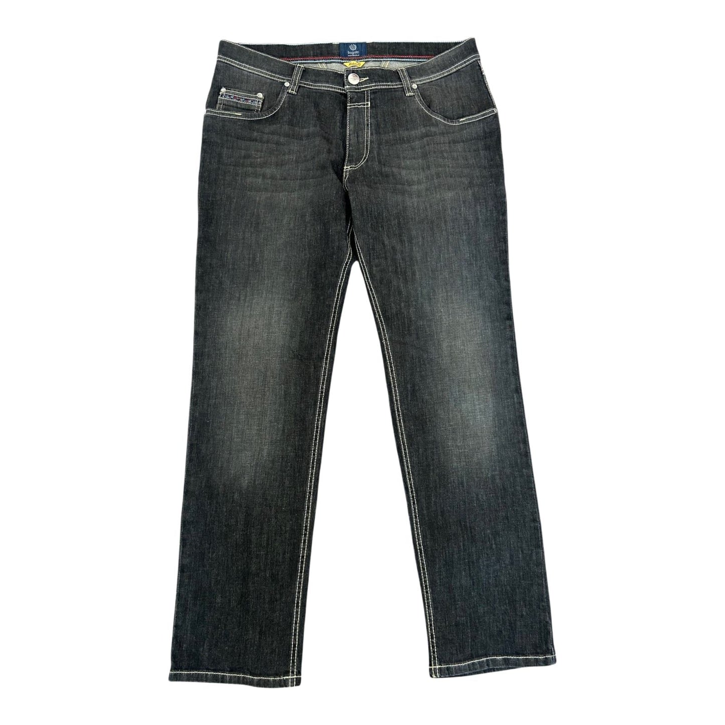 Bugatti Jeans Damen Gr 46 Schwarz Modern Fit Stretch Denim Hose Elegant