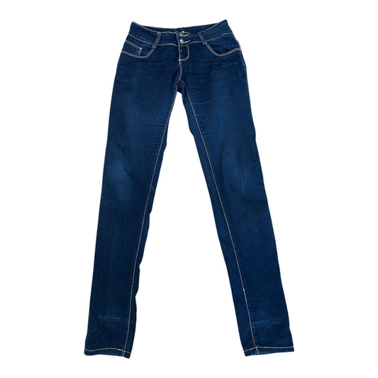 Seven Denim Days Jeans Damen Gr 36 Blau Low Waist Stretch Slim Fit Hose