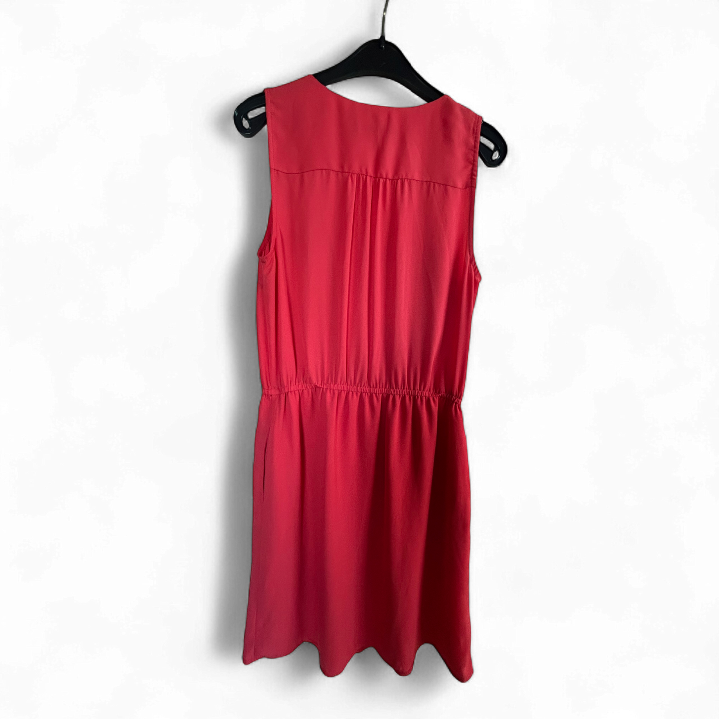 Oasis Kleid Damen Dress Damenkleid Gr. 34 Koralle Gummizug Sommerkleid Elegant