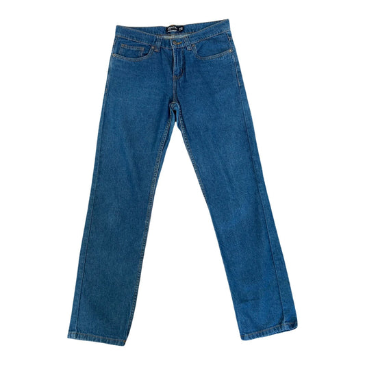 Identic Man Jeans Herren W32 L32 Blau Straight Denim Baumwolle Stretch