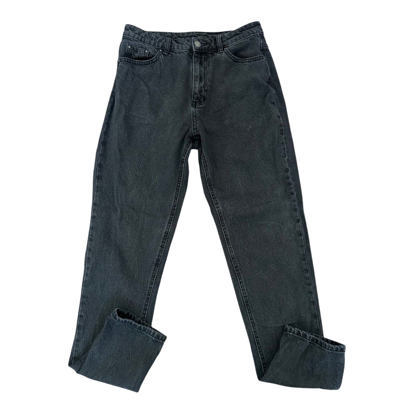 Vero Moda Jeans Damen Gr 29 L32 Schwarz Slim Fit Washed Denim Baumwolle