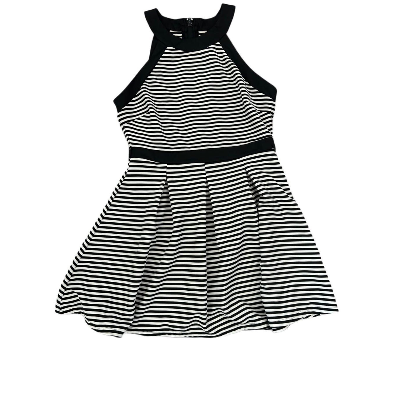 Blind Date Kleid Damen Dress Damenkleid Gr. L Schwarz Weiß Streifen Stretch Look