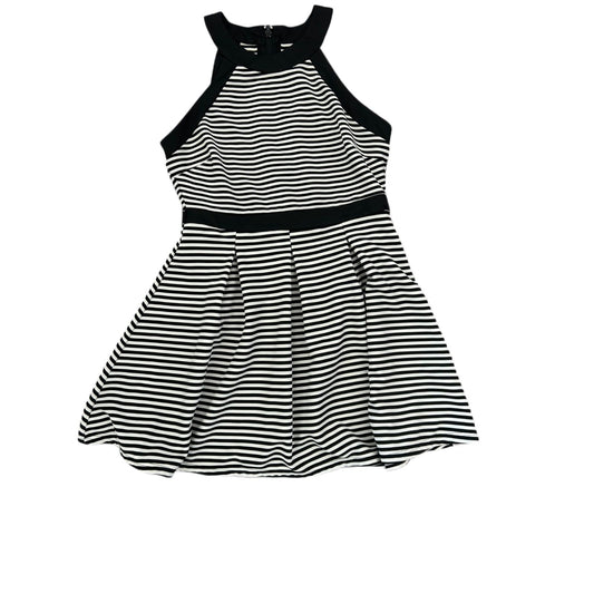 Blind Date Kleid Damen Dress Damenkleid Gr. L Schwarz Weiß Streifen Stretch Look