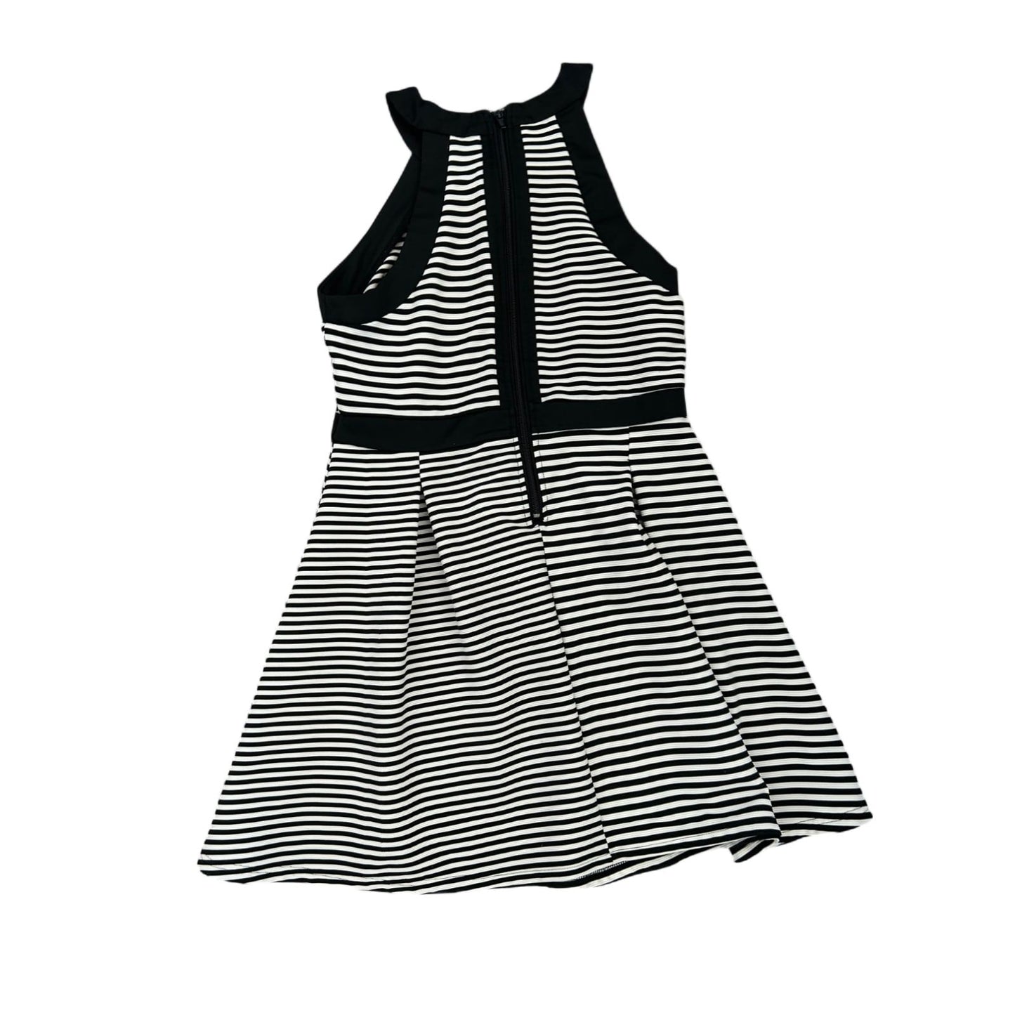 Blind Date Kleid Damen Dress Damenkleid Gr. L Schwarz Weiß Streifen Stretch Look