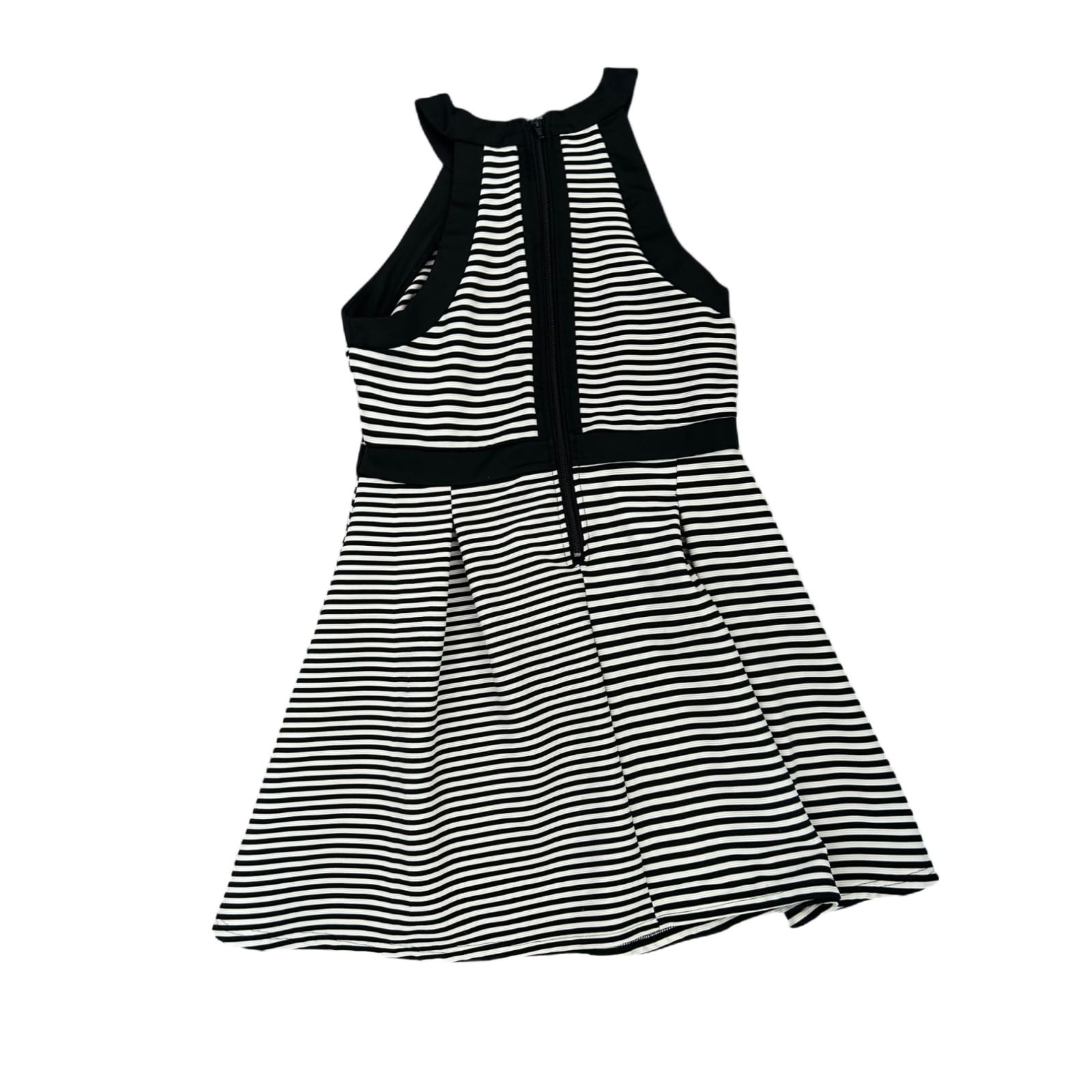 Blind Date Kleid Damen Dress Damenkleid Gr. L Schwarz Weiß Streifen Stretch Look