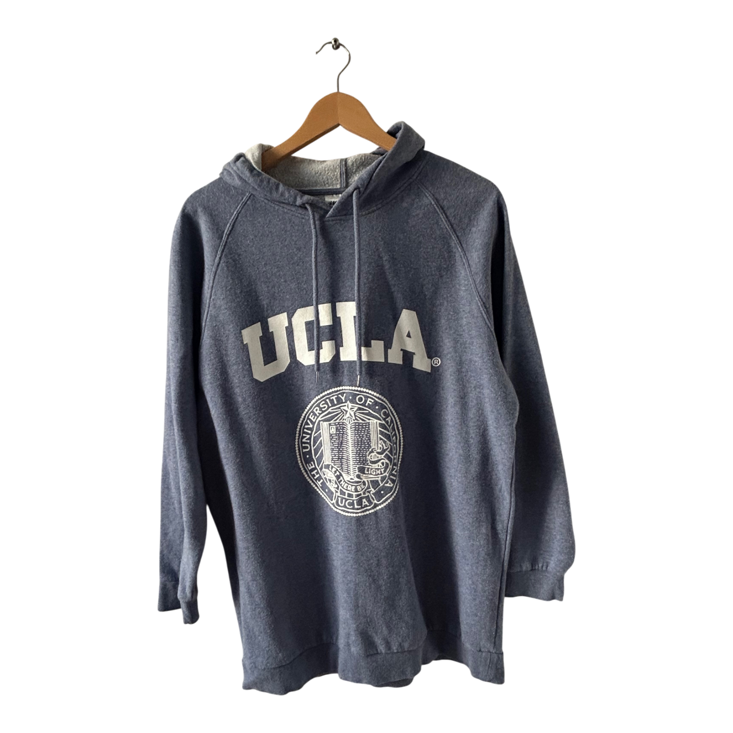 H&M Hoodie Herren UCLA Logo Grau S Kapuzenpullover College Style Baumwolle Casual