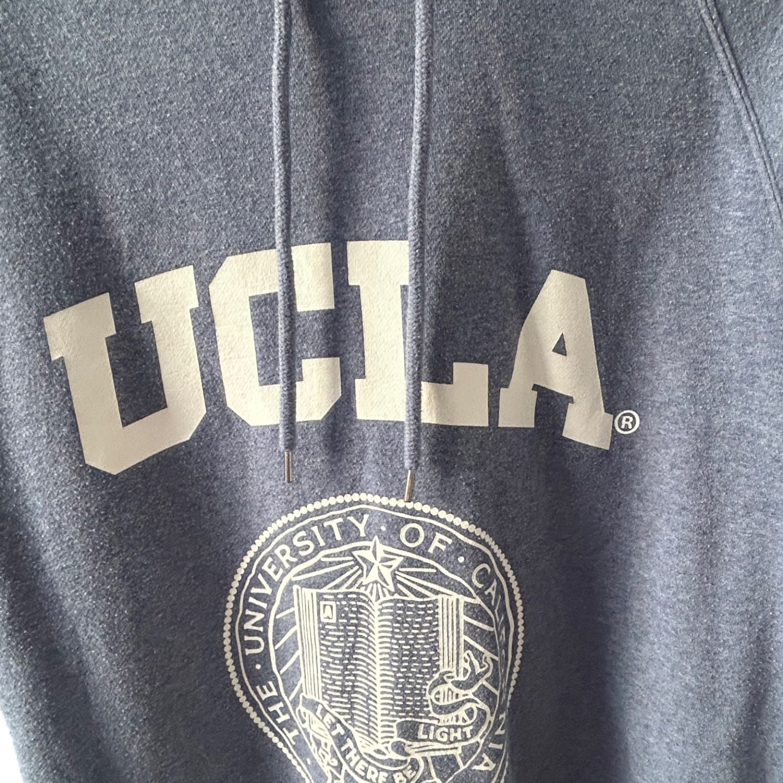 H&M Hoodie Herren UCLA Logo Grau S Kapuzenpullover College Style Baumwolle Casual