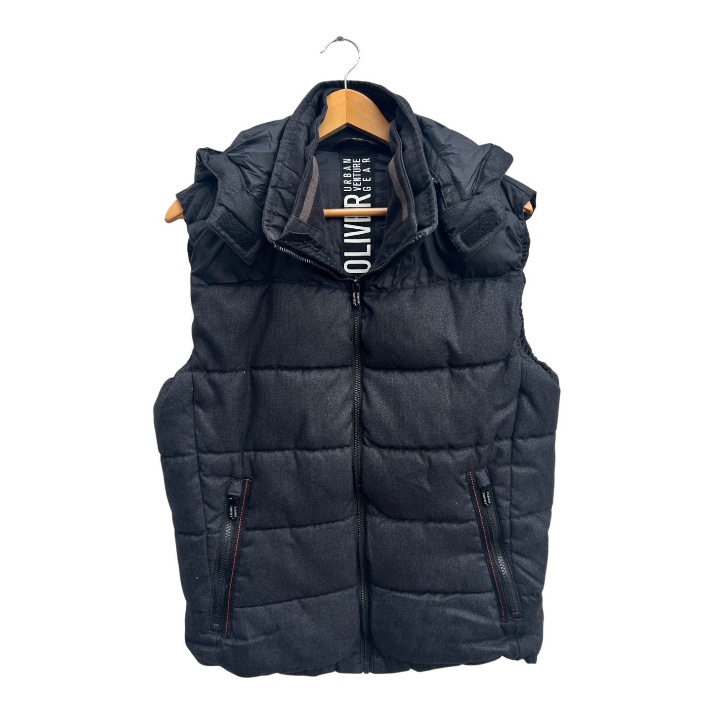 s.Oliver Herren Weste Gr M Warm Gepolstert Thinsulate Featherless Urban Style Grau