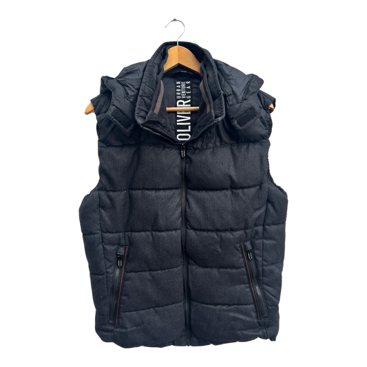 s.Oliver Herren Weste Gr M Warm Gepolstert Thinsulate Featherless Urban Style Grau
