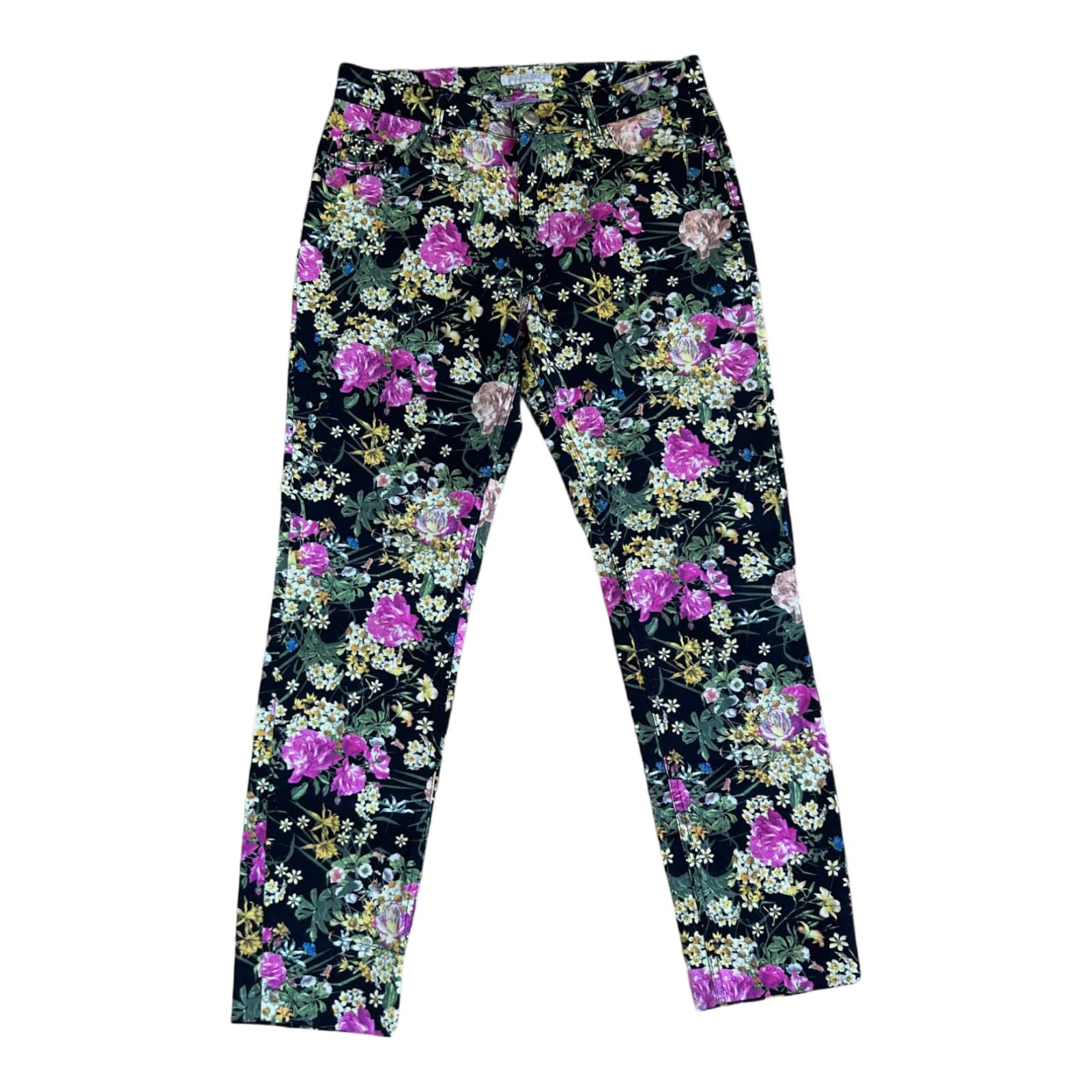 Christian Berg 3/4 Hose Damen floral Gr. 36 Stretch Sommer bunt Blumen elegant