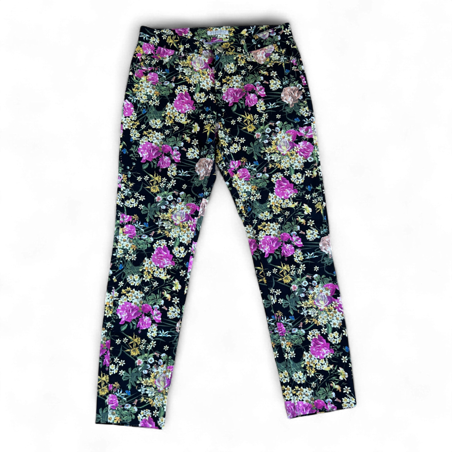 Christian Berg 3/4 Hose Damen floral Gr. 36 Stretch Sommer bunt Blumen elegant