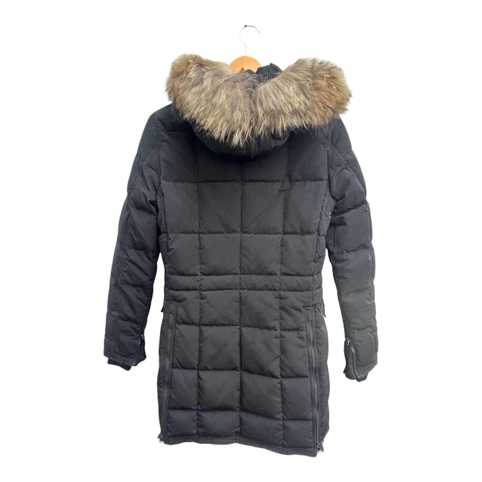 Blonde No 8 Stockholm Daunenmantel Damen Gr 34 Schwarz Fell Wintermantel Warm
