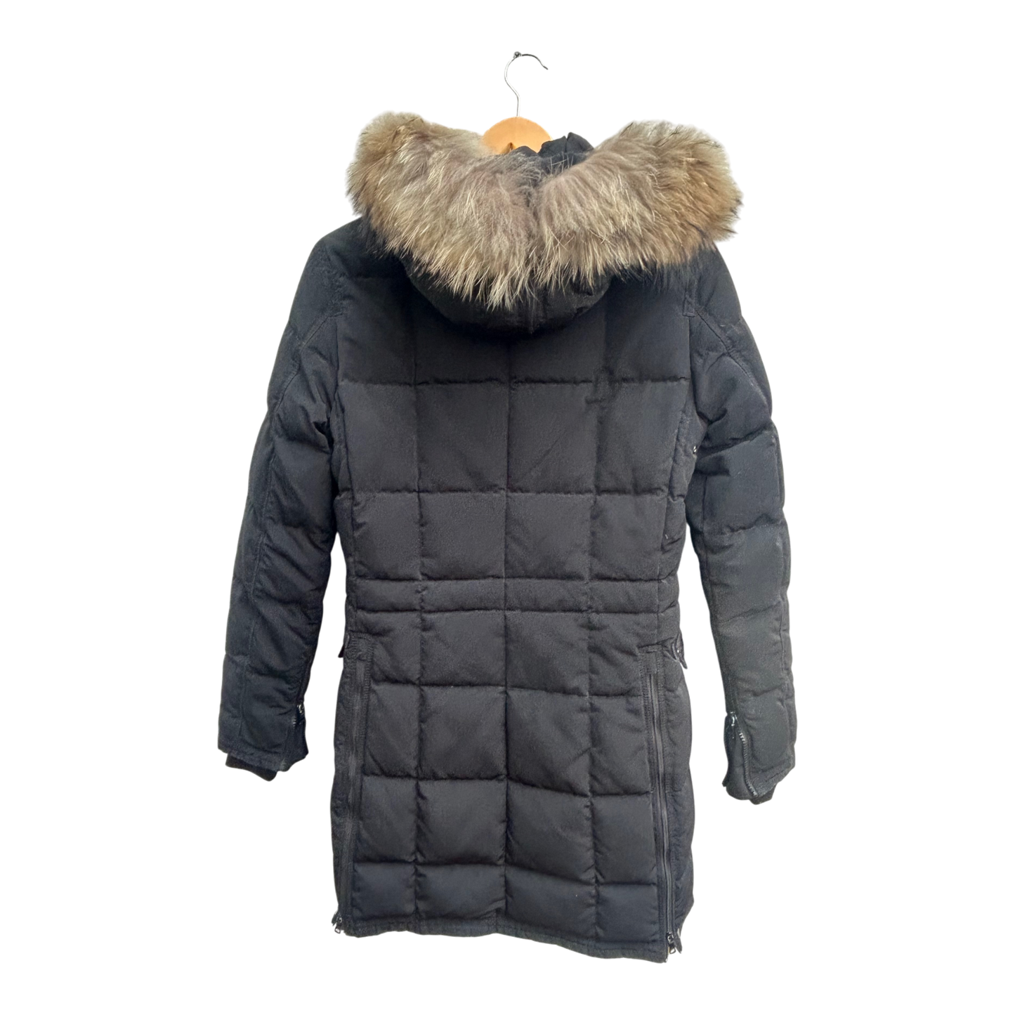 Blonde No 8 Stockholm Daunenmantel Damen Gr 34 Schwarz Fell Wintermantel Warm