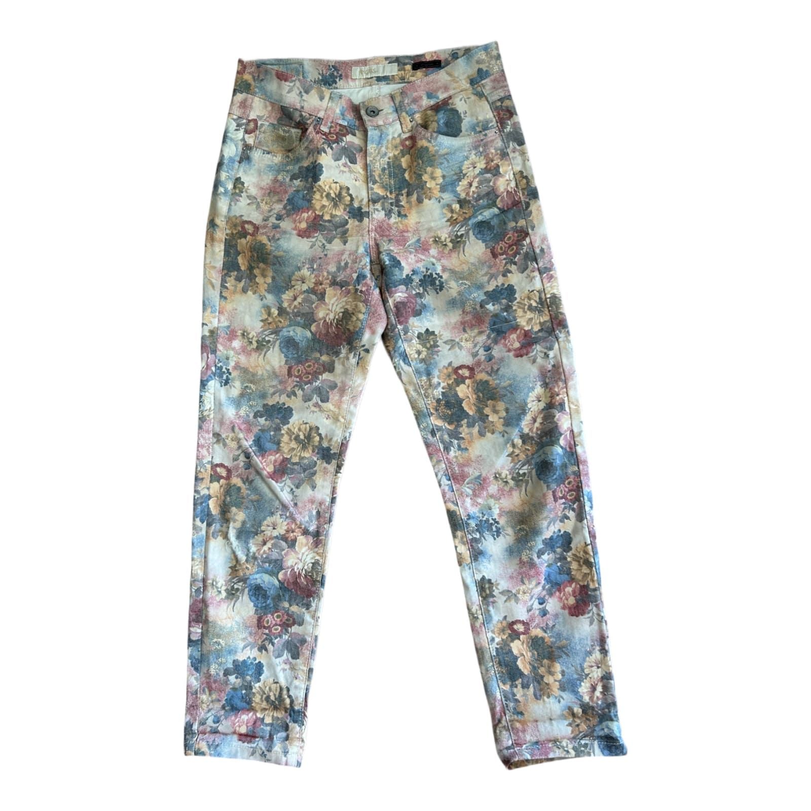 Angels Ornella Hose Damen Floral Sommer Multicolor Stretch Freizeit Romantik Top