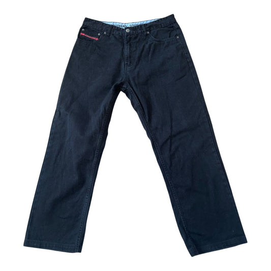 Southern Jeans Herren W34 L32 Schwarz Straight Denim Klassisch Freizeit