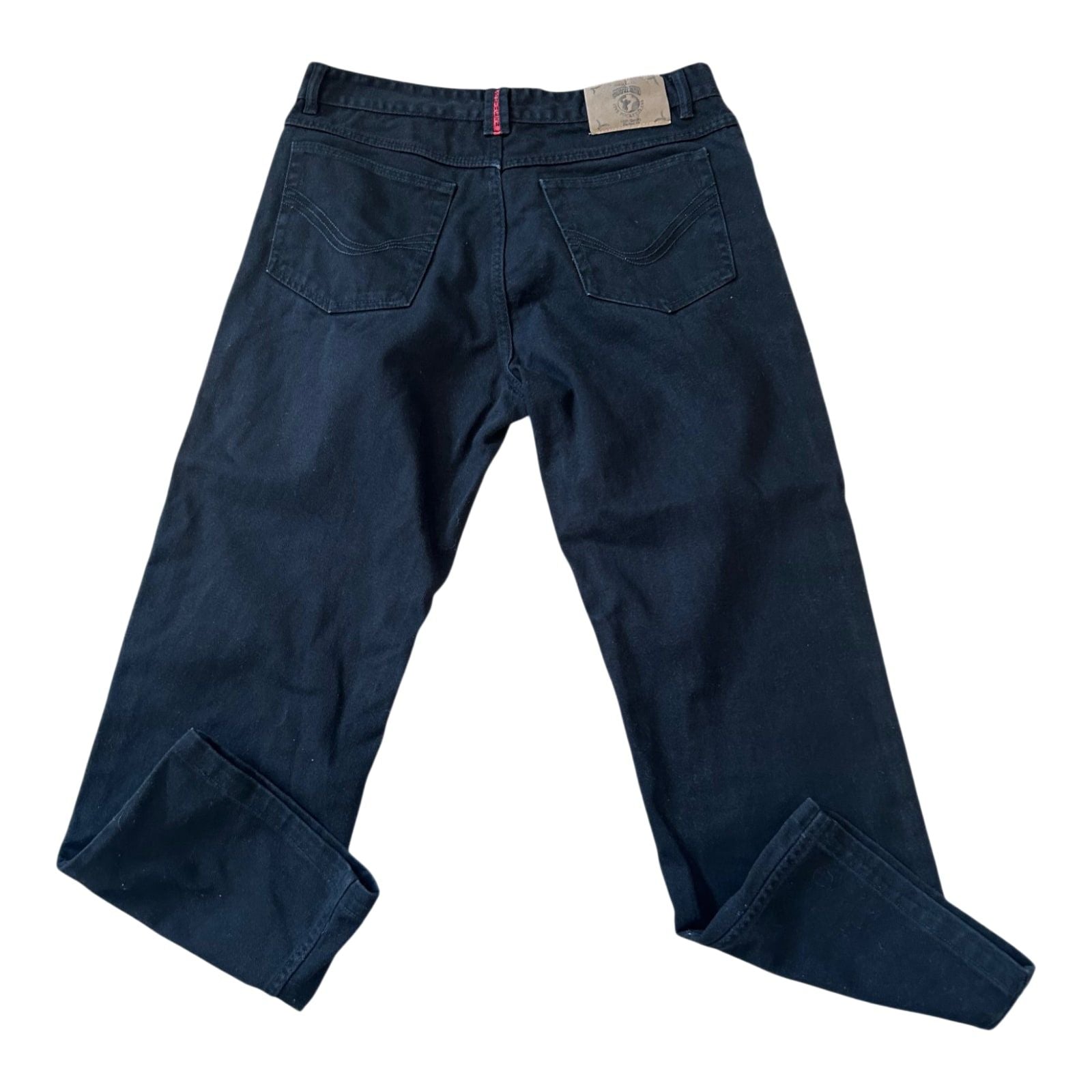 Southern Jeans Herren W34 L32 Schwarz Straight Denim Klassisch Freizeit