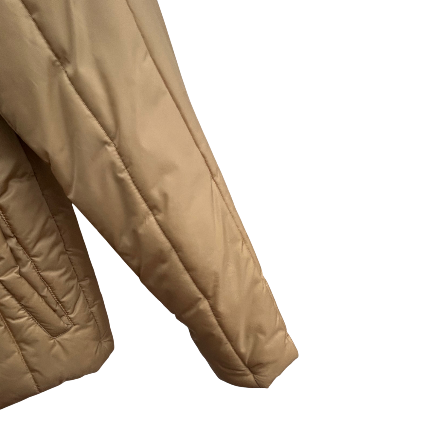 Basic Concept Jacke Damen Gr 42 Beige Steppjacke Klassisch Übergangsjacke Warm