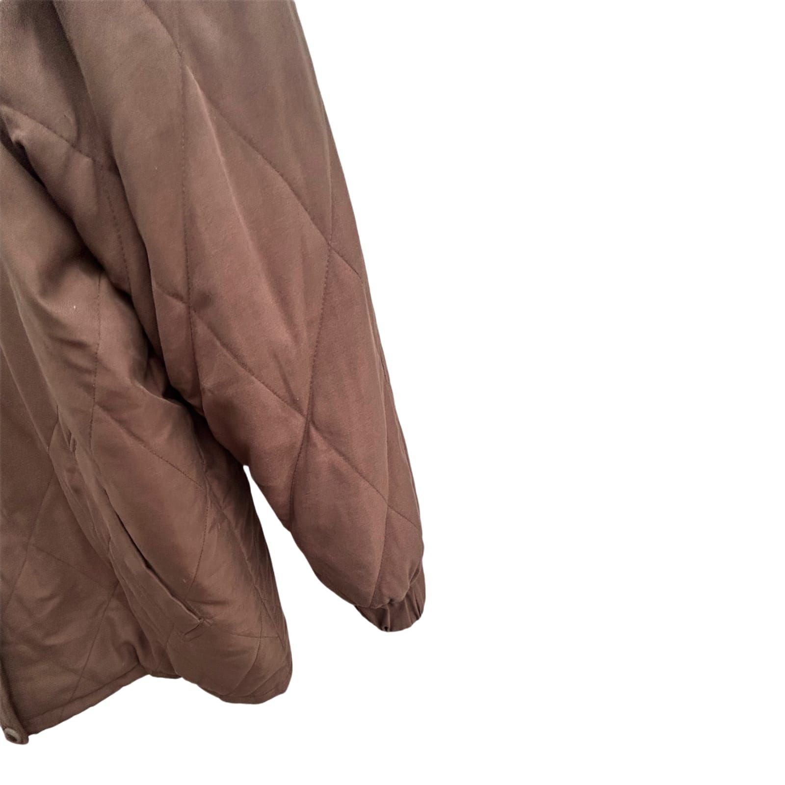 Canda Daunenjacke Damen Gr 42 Braun Warm Vintage Kapuze Winter Mantel Steppjacke