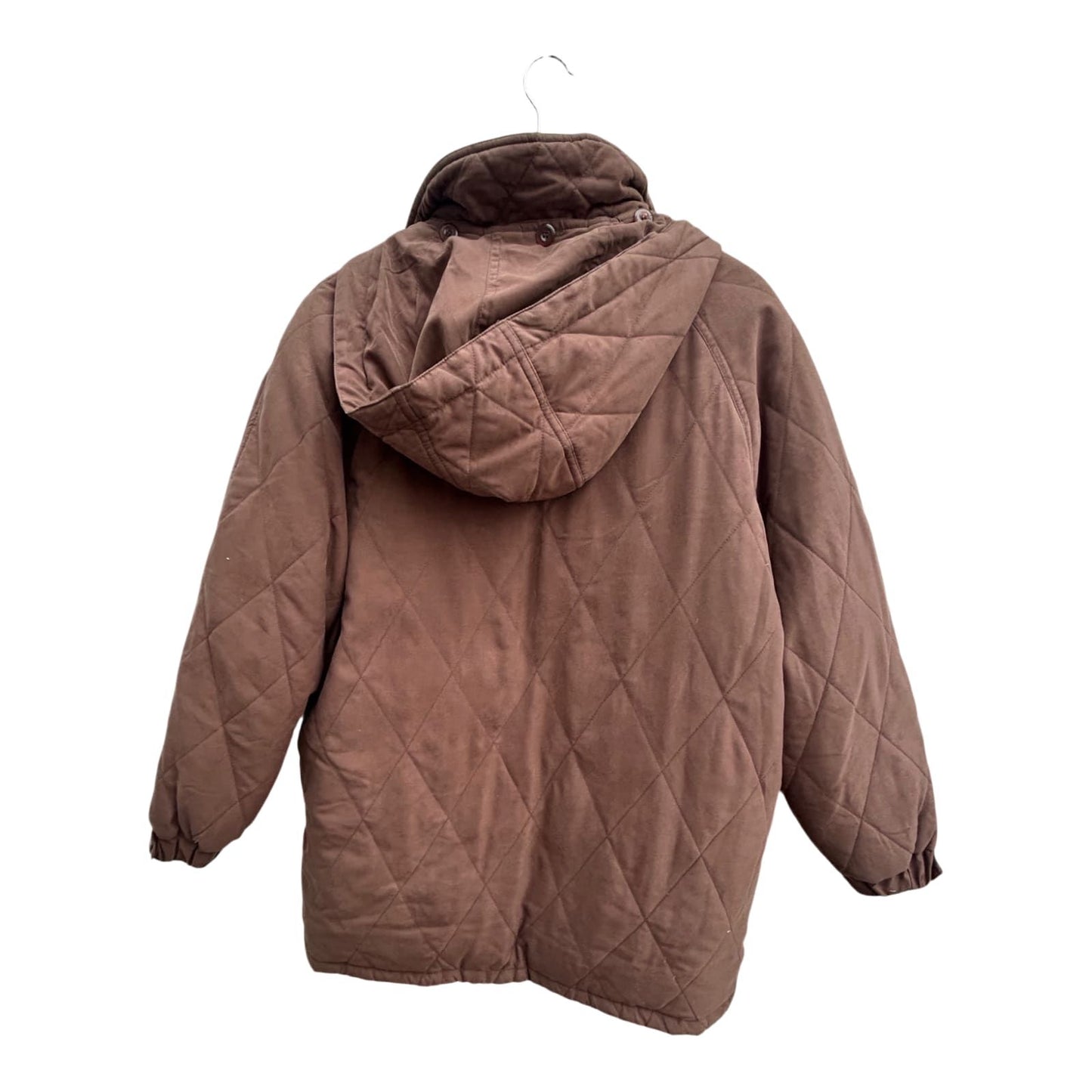 Canda Daunenjacke Damen Gr 42 Braun Warm Vintage Kapuze Winter Mantel Steppjacke