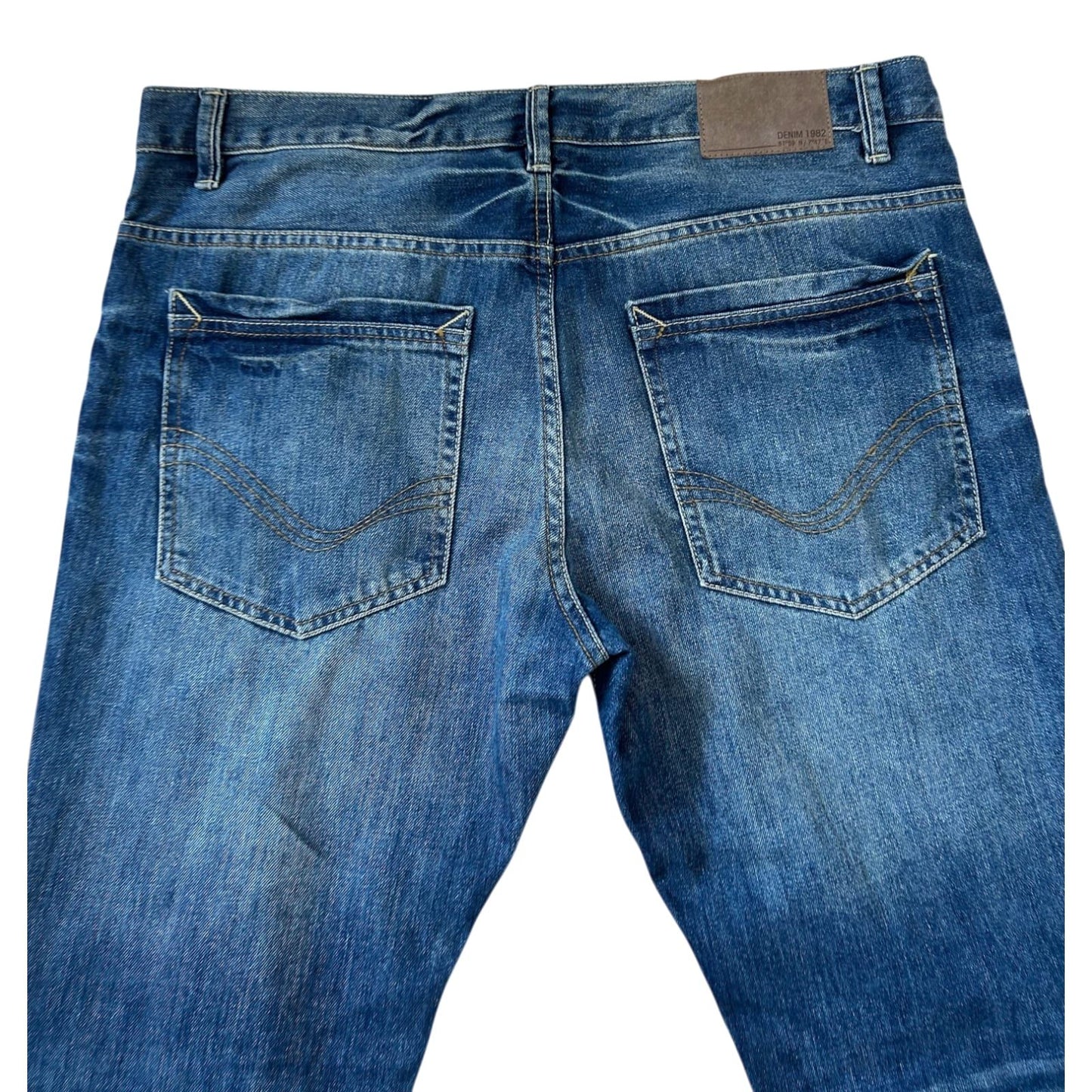 Denim 1982 Jeans Herren W36 L34 Blau Straight Baumwolle Klassisch Zeitlos