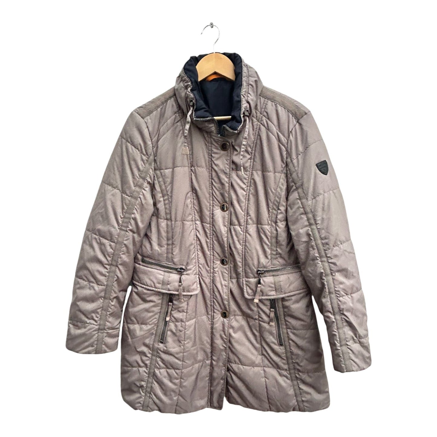 Gerry Weber Damen Steppjacke Gr L Beige Winterjacke Warm Elegant Zwei Wege Reißer