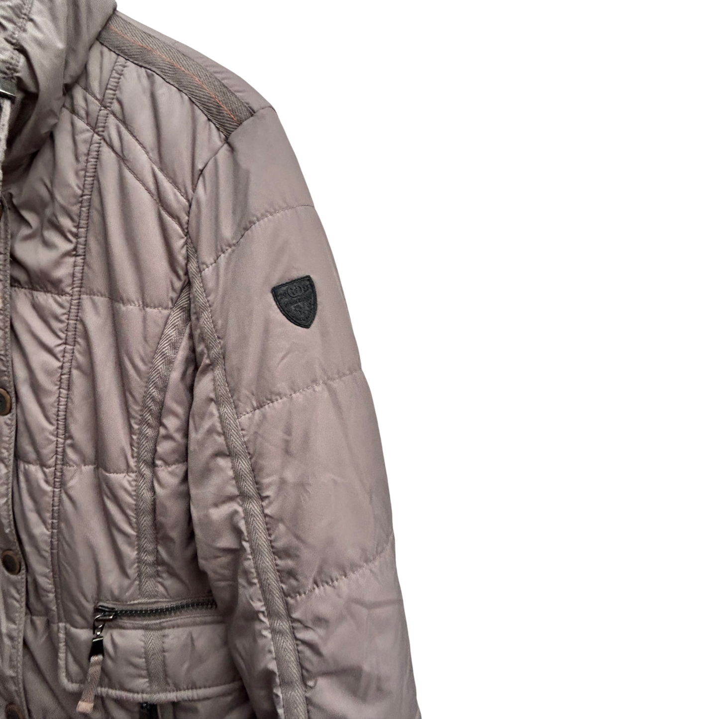 Gerry Weber Damen Steppjacke Gr L Beige Winterjacke Warm Elegant Zwei Wege Reißer