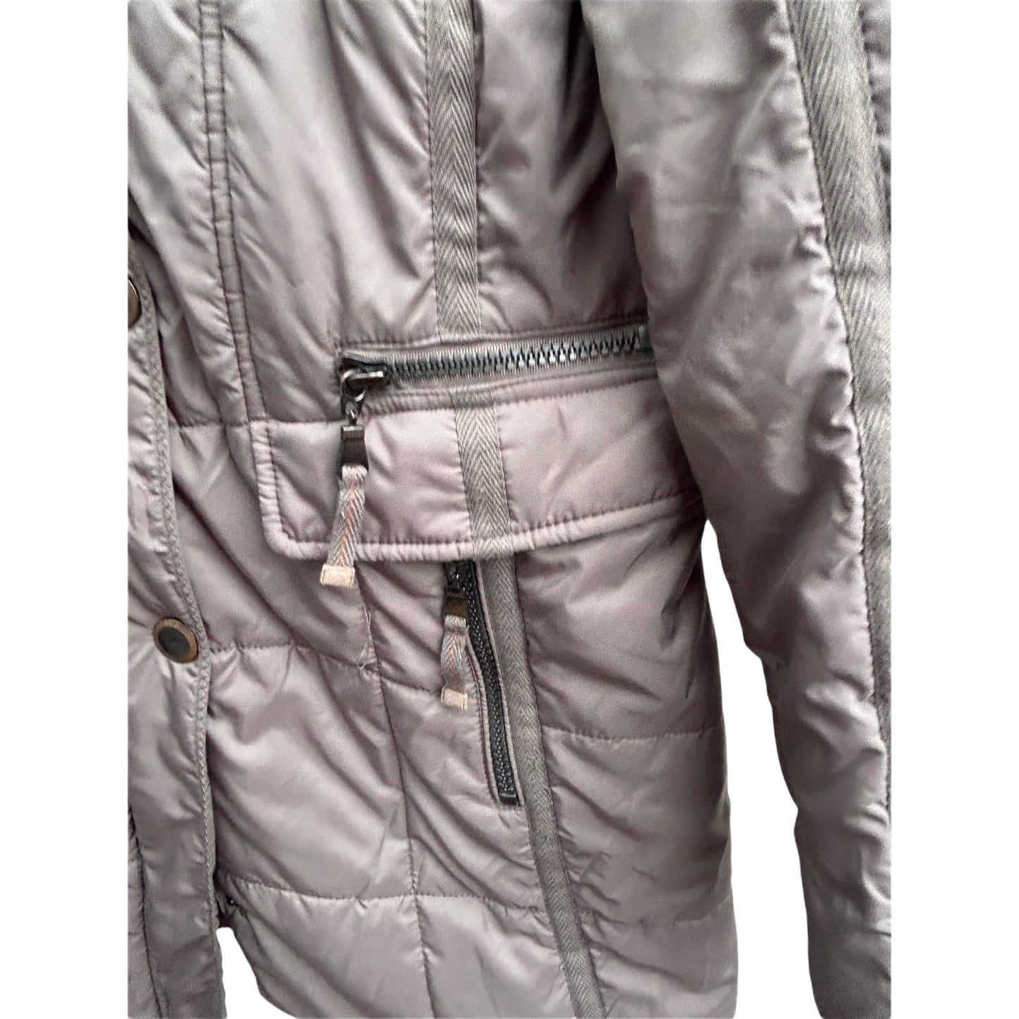 Gerry Weber Damen Steppjacke Gr L Beige Winterjacke Warm Elegant Zwei Wege Reißer