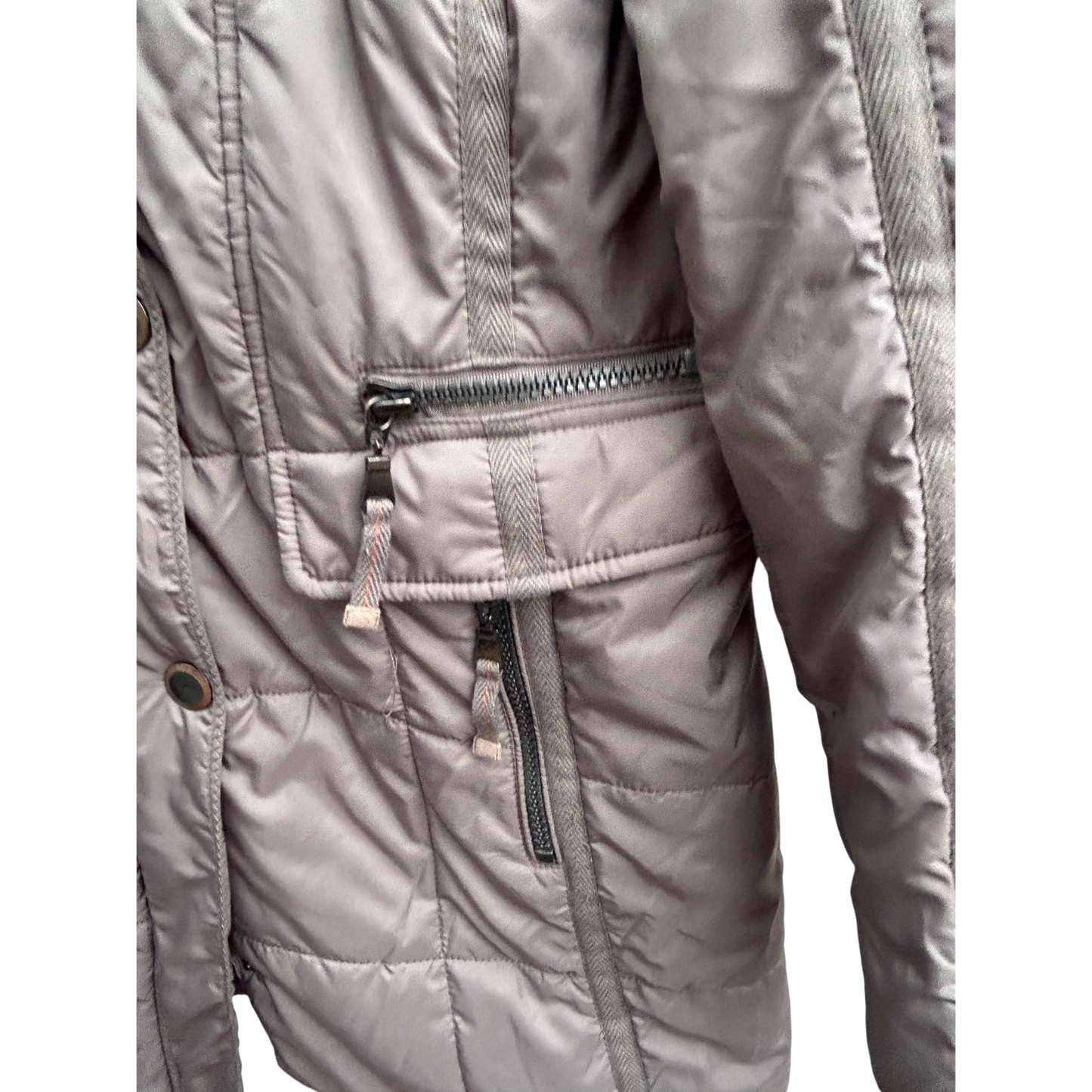 Gerry Weber Damen Steppjacke Gr L Beige Winterjacke Warm Elegant Zwei Wege Reißer