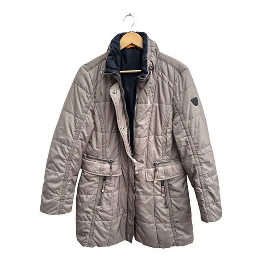 Gerry Weber Damen Steppjacke Gr L Beige Winterjacke Warm Elegant Zwei Wege Reißer