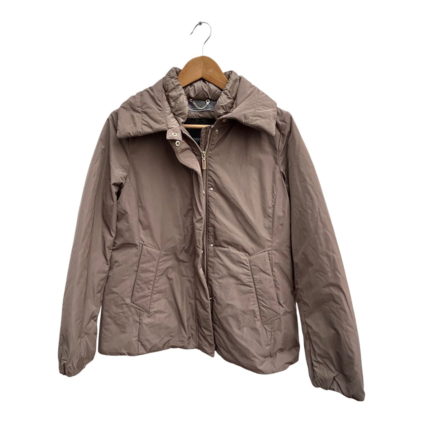 Geox Respira Jacke Damen Gr 36 Beige Übergangsjacke Atmungsaktiv 2 Wege Zipper