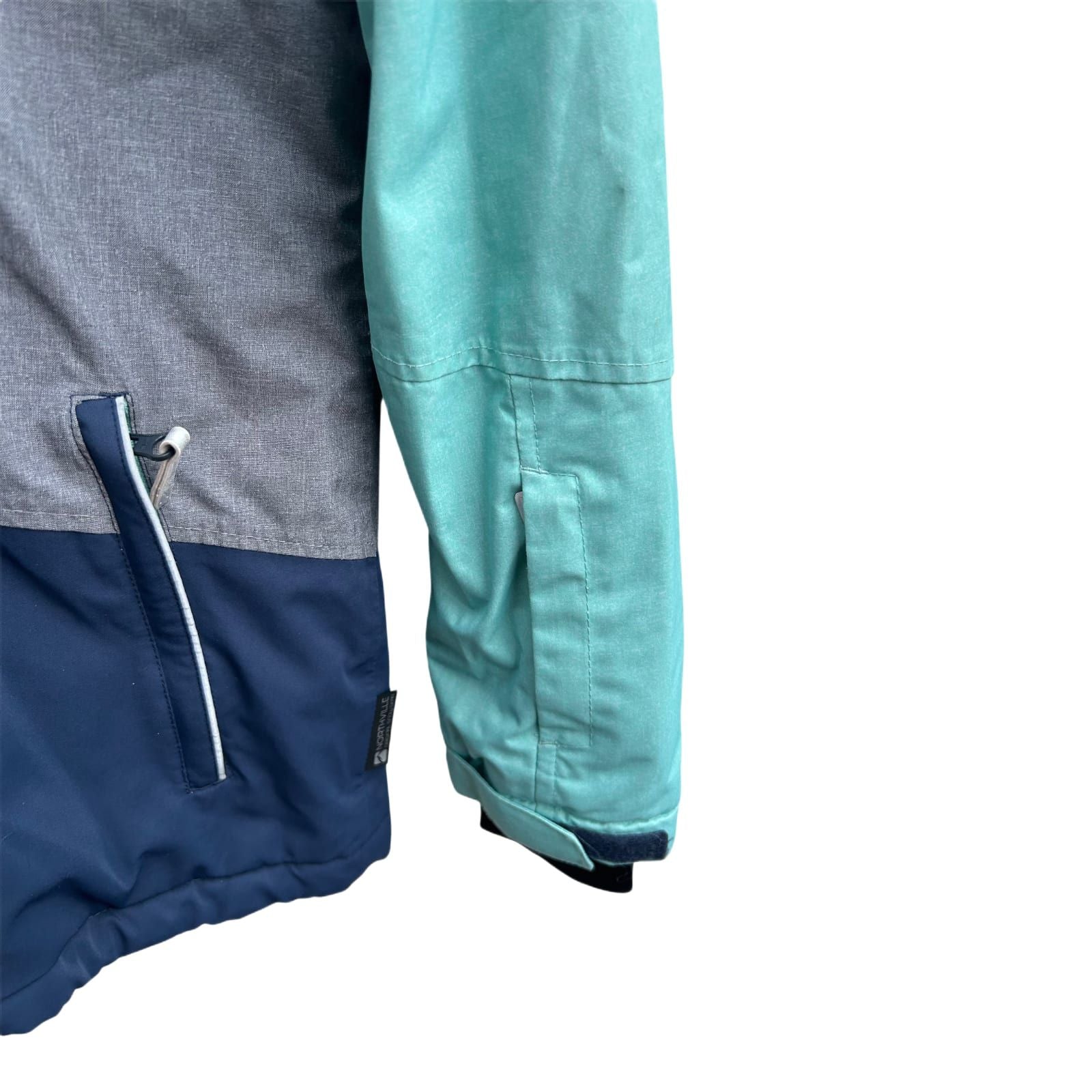 Rodeo Outdoorjacke Jungen Gr 158 Wasserdicht Winddicht Warm Winterjacke Türkis Grau