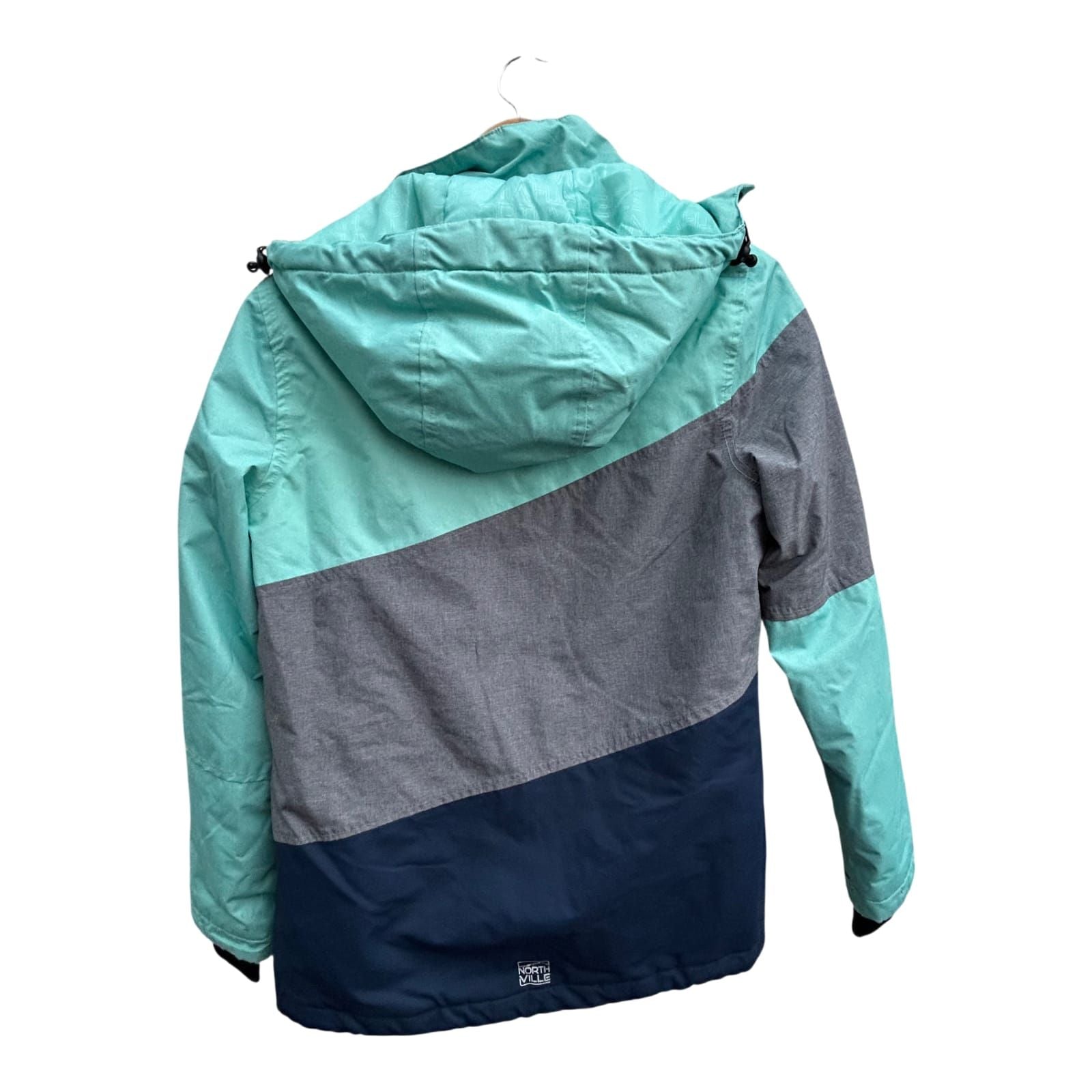 Rodeo Outdoorjacke Jungen Gr 158 Wasserdicht Winddicht Warm Winterjacke Türkis Grau