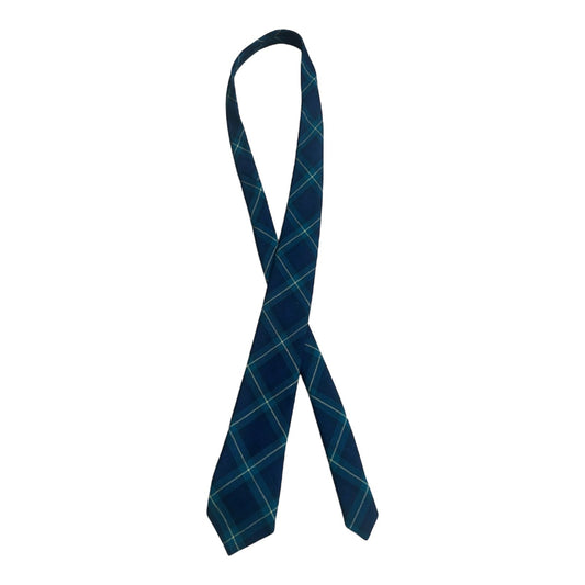 LanaLux Wollkrawatte Argyle Blau Grün 100 Prozent Wolle Stil - Business Outfits